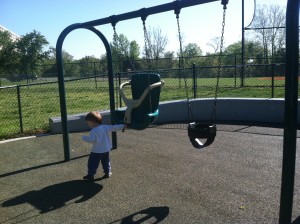 Swings at Ben Brenman Park in Alexandria VA