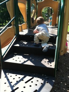 Climbing at Ft Ward Park