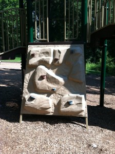 Climbing wall at Ft Ward Park