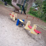 Teeter Totter and Balance Beam at Windmill Hill Park