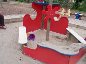 Ship Themed Sandbox at Windmill Hill Park