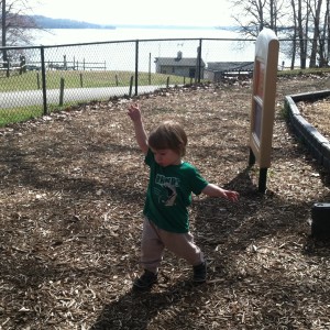 Having a good time at Pohick Bay Regional Park playground