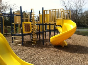 Climbing and slides at Collingwood Park