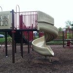 Twisty slide at Reston North Park