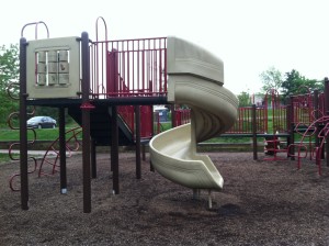 Twisty slide at Reston North Park