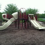 Climbing and slides at Reston North Park