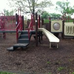 Climbing and slides at Reston North Park