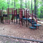 Play structure at South Lakes Drive Park in Reston, VA