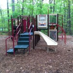 Play structure at South Lakes Drive Park in Reston, VA