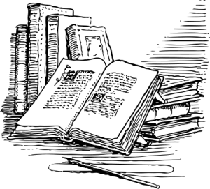 books-bw-clipart