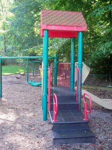 Climbing at Danbury Forest Tot Lot