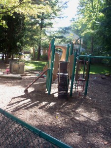 Climbing and slides at Danbury Forest Tot Lot