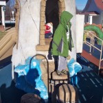 Stepping stones from the lighthouse at Chessie's Backyard Playground