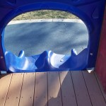 Two short slides at Chessie's Backyard Playground