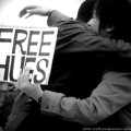 Free Hugs in memory of Becky Johns on Valentine's Day, her birthday.