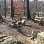 campfire and seating Potomac Overlook Regional Park Arlington VA