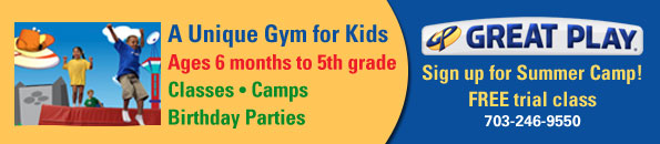 Great Play of Fairfax Kids' Gym Thank you Great Play of Fairfax for sponsoring our weekly newsletter!