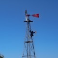 Gorilla on a windmill at Cox Farms The Joy Troupe NOVA