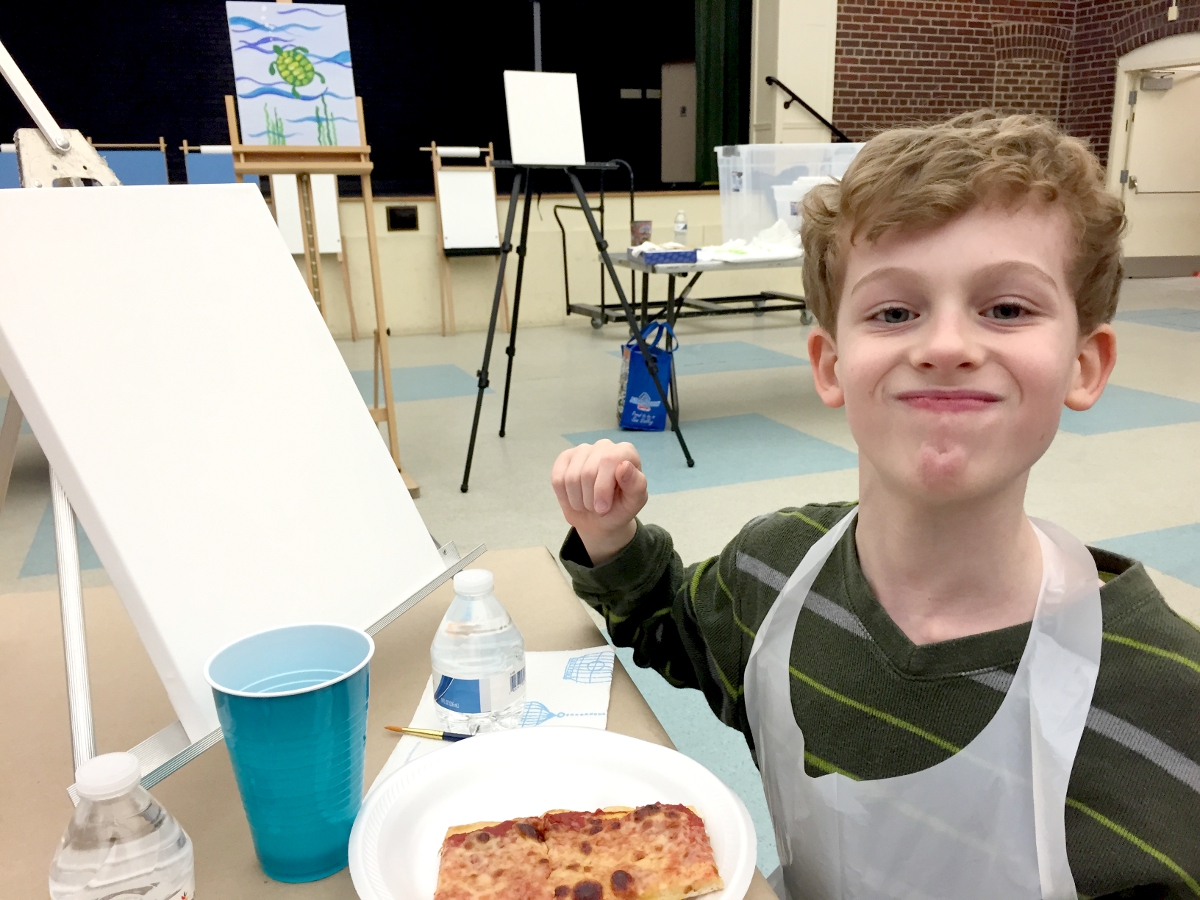 Family Paint Night with Pizza Alexandria VA Joy Troupe NOVA