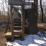 climbing at Potomac Overlook Regional Park playground Arlington VA
